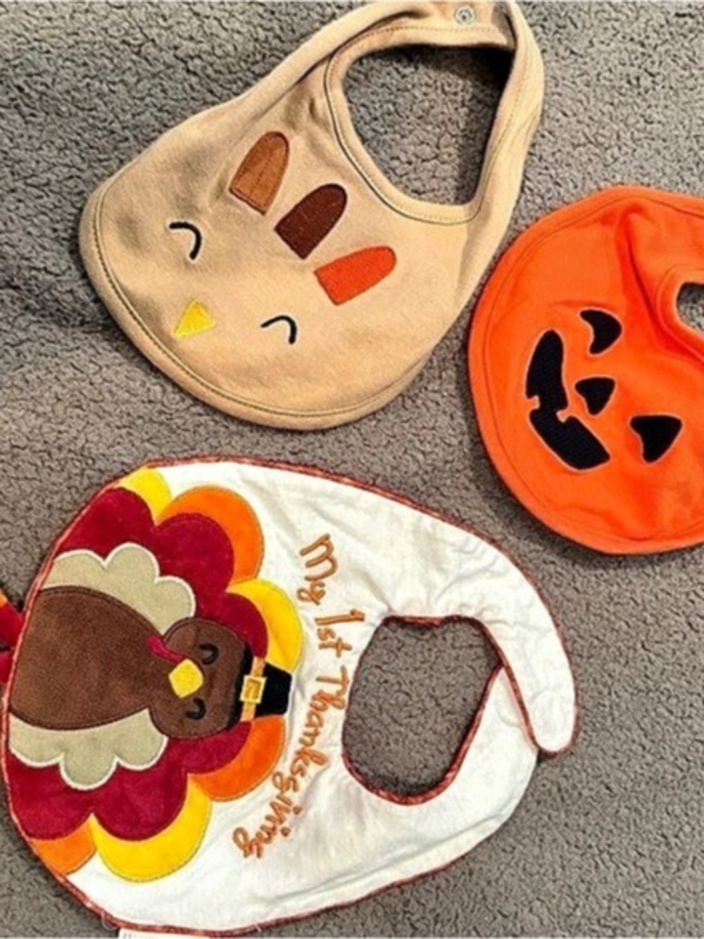 Halloween and Thanksgiving Baby Bib Set